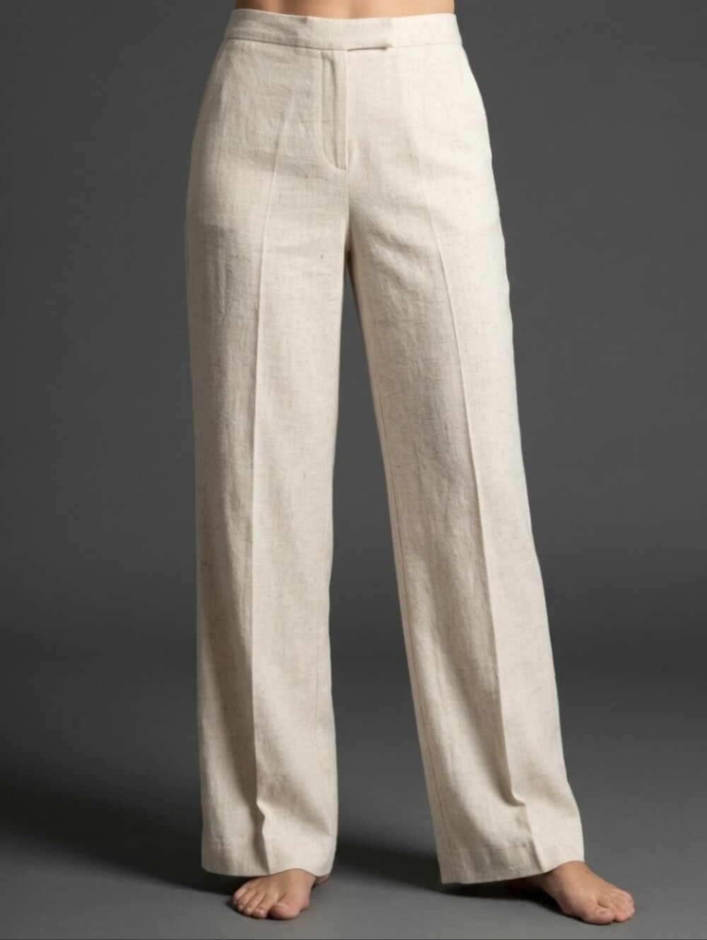 Sag Harbor Linen Blend Pants - Cream